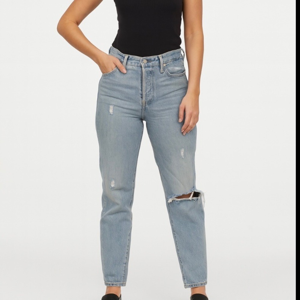 Levis 501 Ripped Distressed Jeans‎ Womens Size 25 Light Wash Button Fly Denim